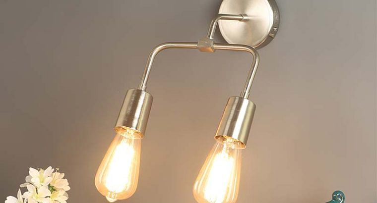 Salcia Artsy Dual Wall Light in Pewter Finish