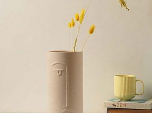 Japanese Face Jizo Design Vase