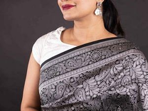 Elegant Black Banarasi Silk Saree Collection | Mav