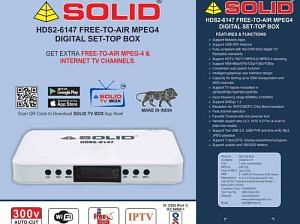 SOLID HDS2-6147 DVB-S2/MPEG-4 FullHD FTA Set-Top B