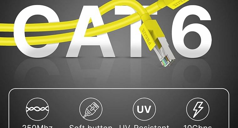 Fedus Cat6 Ethernet Cable, High Speed 550Mhz 10 Gi