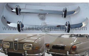 Saab 96 (1965-1975) longnose bumpers by stainless steel new